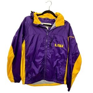 Columbia LSU Tigers Flash Challenger Omni-Shade Windbreaker Jacket, Size Small